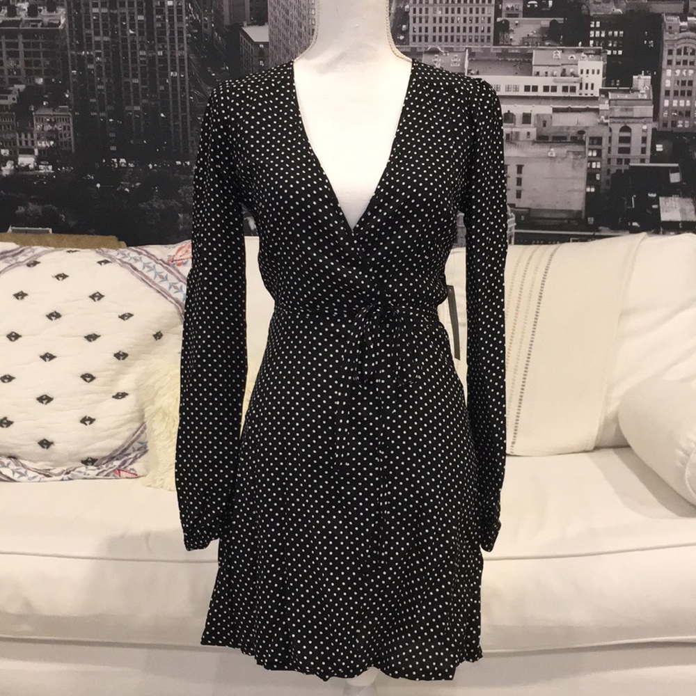 MICKEY & JENNY Chloe Polka Dot Mimi Wrap Dress